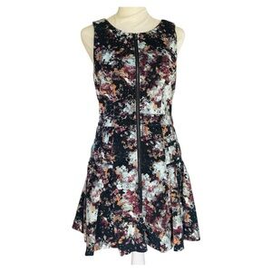 BCBGeneration Abstract Floral Mini Dress - Black and White